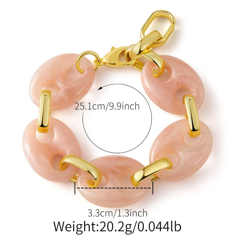 Women’s Personalized Resin Pig Nose Bracelet - AB00131 - electronic accessories