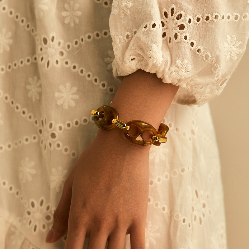 Women’s Personalized Resin Pig Nose Bracelet - electronic accessories