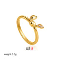Women’s Personalized Zircon Knotted Bow Ring - 8 - electronic accessories
