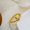 Women’s Personalized Zircon Knotted Bow Ring - electronic accessories