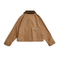 Women's Retro Khaki Corduroy Collar Barn Jacket