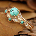 Women’s Retro Turquoise Ring - Gold / No 10 - electronic accessories
