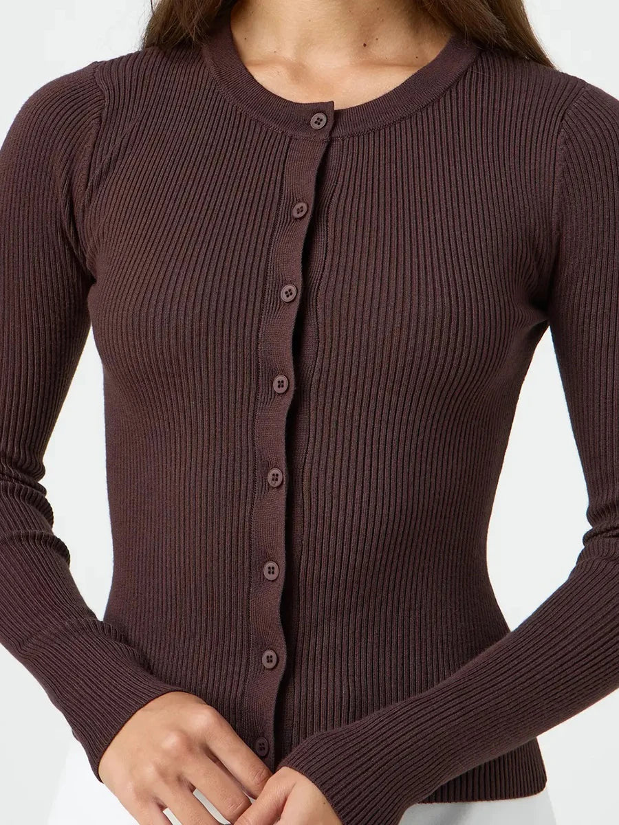Women’s Ribbed Cardigan Top