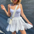 Women’s Ruffle Mini Skirt Casual High Waist