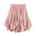 Women’s Ruffled Mini Skirt High Waist - Pink / XS