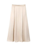Women's Satin A-line Skirt High Waist