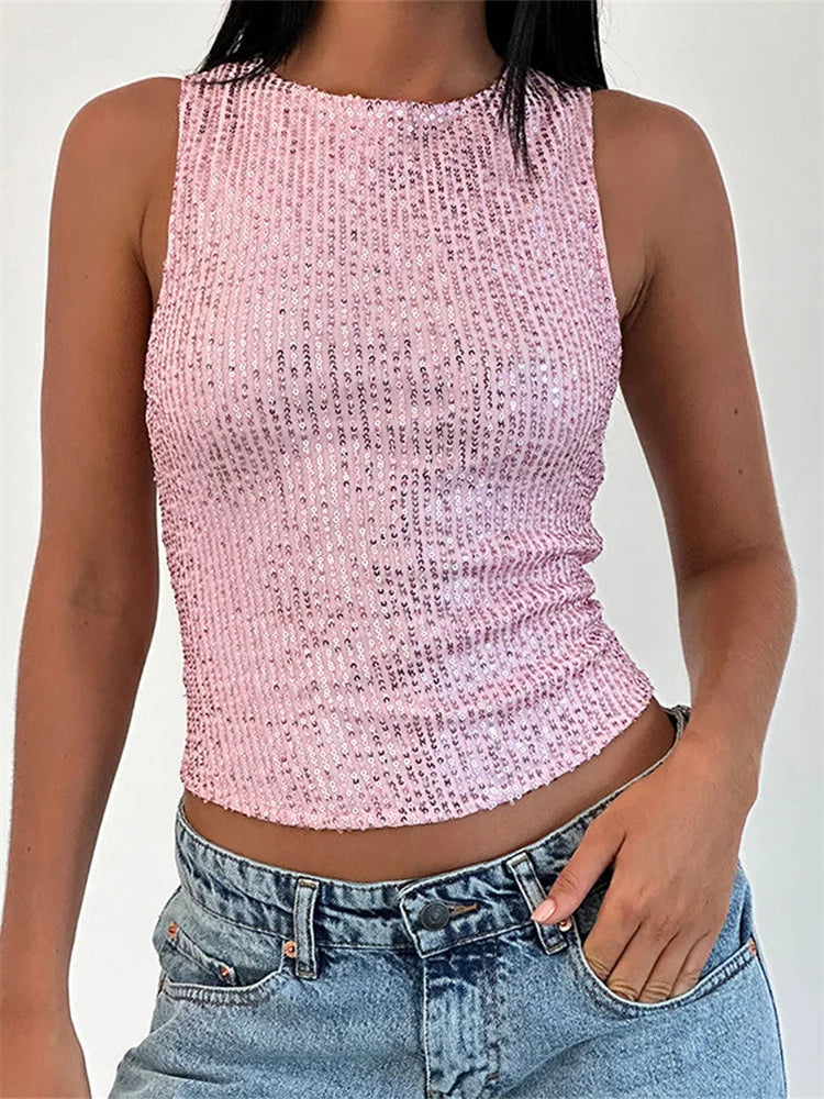 Women’s Sequin Glitter Tank Top