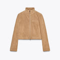 Women’s Short Suede Jacket - Khakli / S
