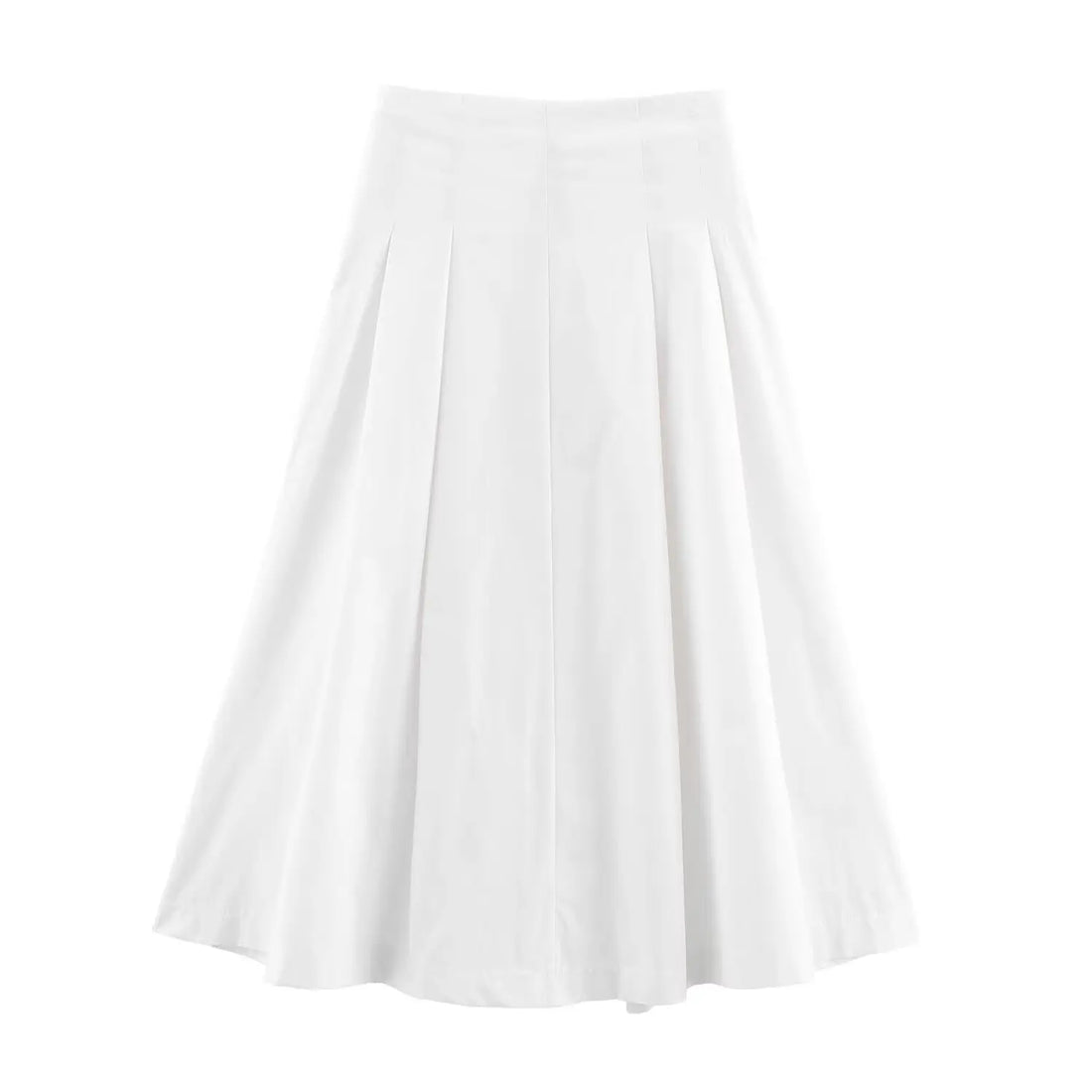 Women’s Simple A-line Skirt High Waist - White skirt / S