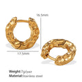 Women’s Simple All-match Retro Irregular Circles Metal Earrings - EH873G Gold - electronic accessories