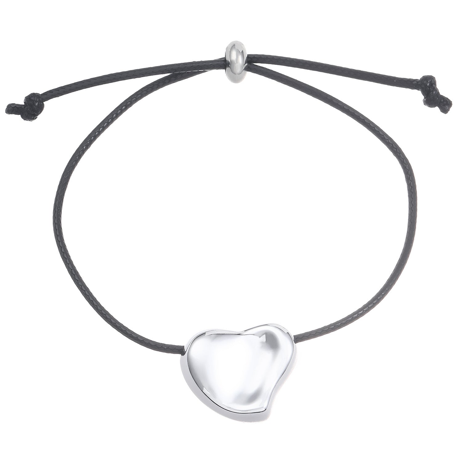 Women’s Simple Ball Love Knotted Bracelet Necklace - 04 White K N1092 - electronic accessories