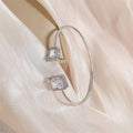 Women’s Simple Bracelet High-grade Water Drop Inlaid Square Diamond - electronic accessories