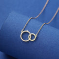 Women’s Simple Design Asymmetrical Size Double Ring Clavicle Necklace Versatile - Women / Gold - electronic accessories