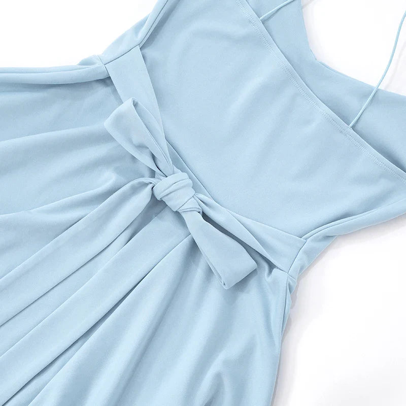 Women’S Simple Spaghetti Strap Mini Dress