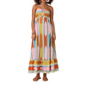 Women’s Sleeveless Strapless Long Dress Bohemian - B / S