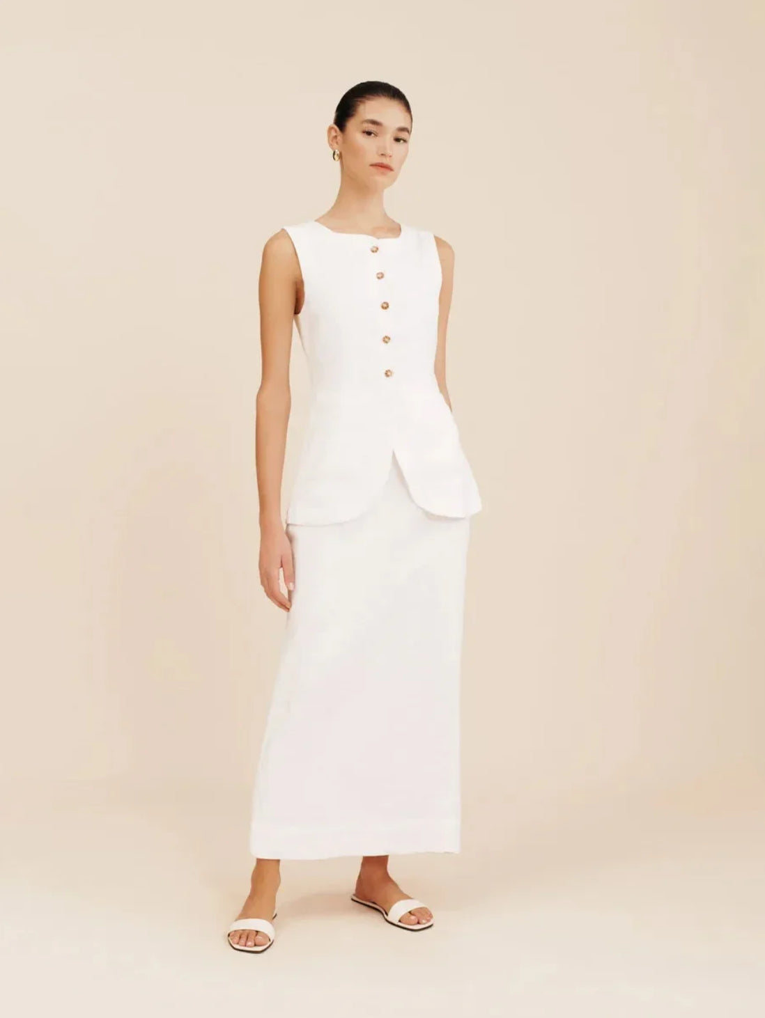 Women’s Sleeveless Vest High Waisted Skirt 2-Piece Set