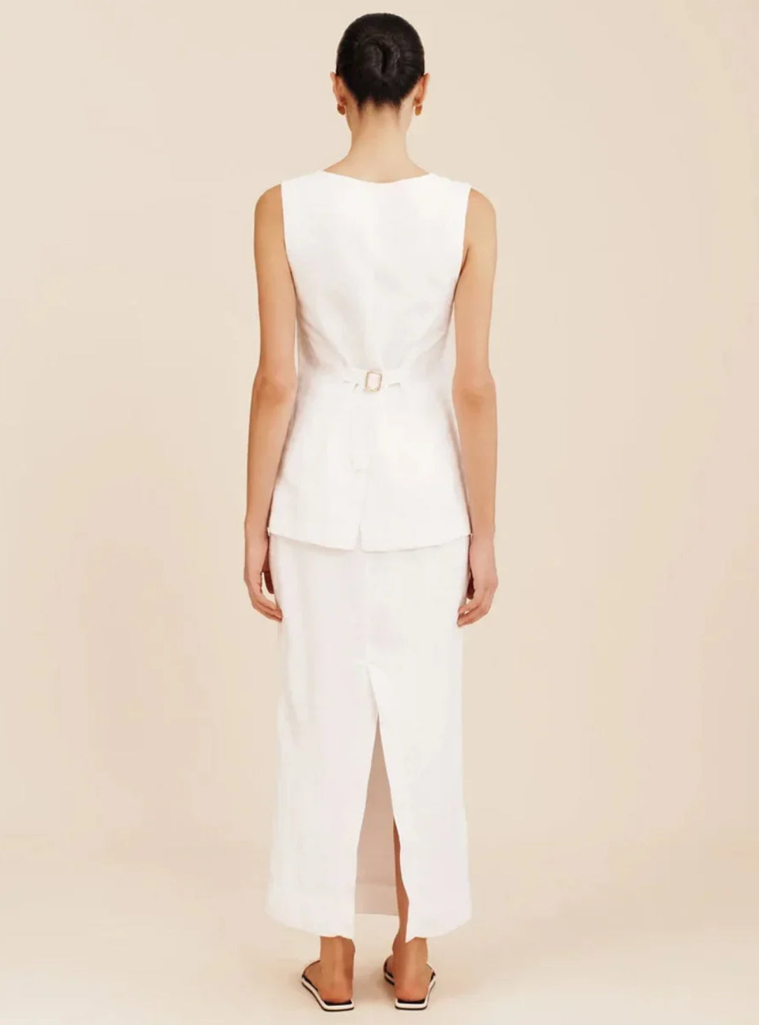 Women’s Sleeveless Vest High Waisted Skirt 2-Piece Set