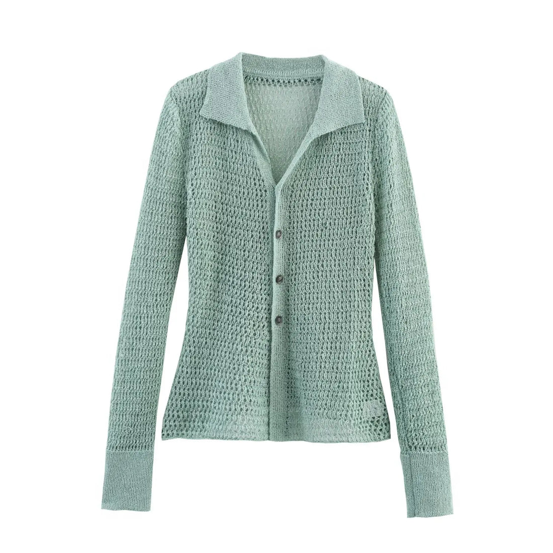 Women’s Slim Fit Knitted Cardigan - Green cardigan / M