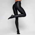 Women’s Slim Solid Tights High Waist Super Elastic - Black / M