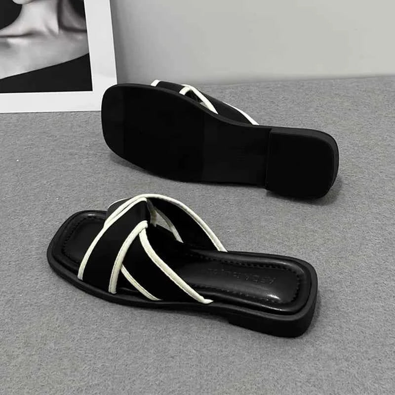 Women's Slippers Open Toe Low Heel
