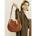 Women’s Soft Leather Niche Crossbody Bag - Caramel (in stock)