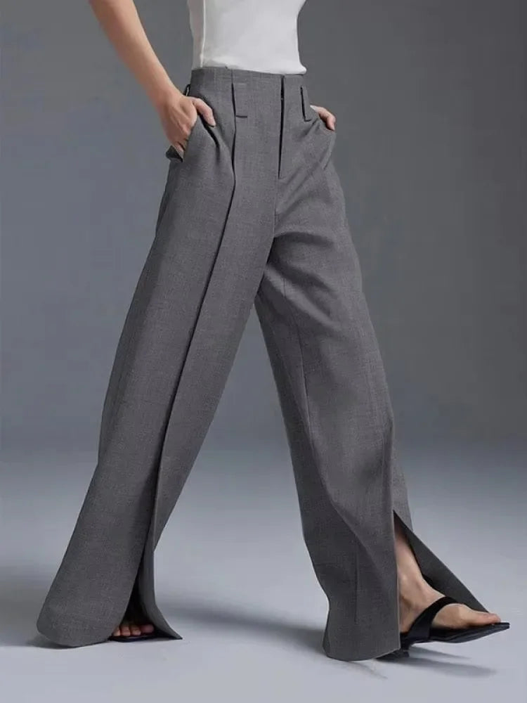 Women’s Solid Color Commute Suit Pants