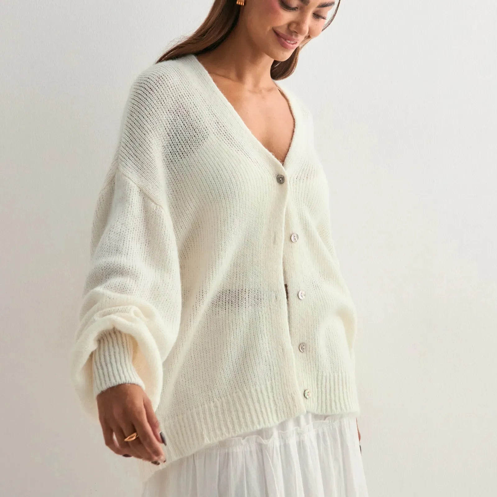 Women’s Solid Color Knit Cardigan