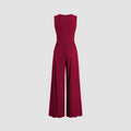 Women’s Solid Color Loose Sleeveless Knitted Jumpsuit - electronic accessories
