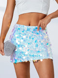Women’s Solid Color Sparkle Sequin Skirt
