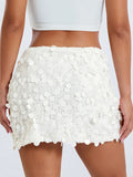 Women’s Solid Color Sparkle Sequin Skirt