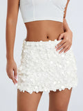 Women’s Solid Color Sparkle Sequin Skirt