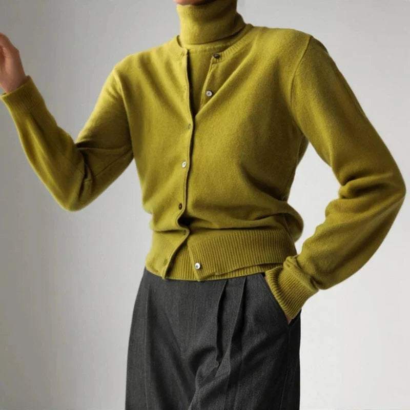 Women’s Solid Sweater Cardigan Long Sleeve