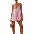Women’s Spaghetti Strap Mini Dress - Pink / S