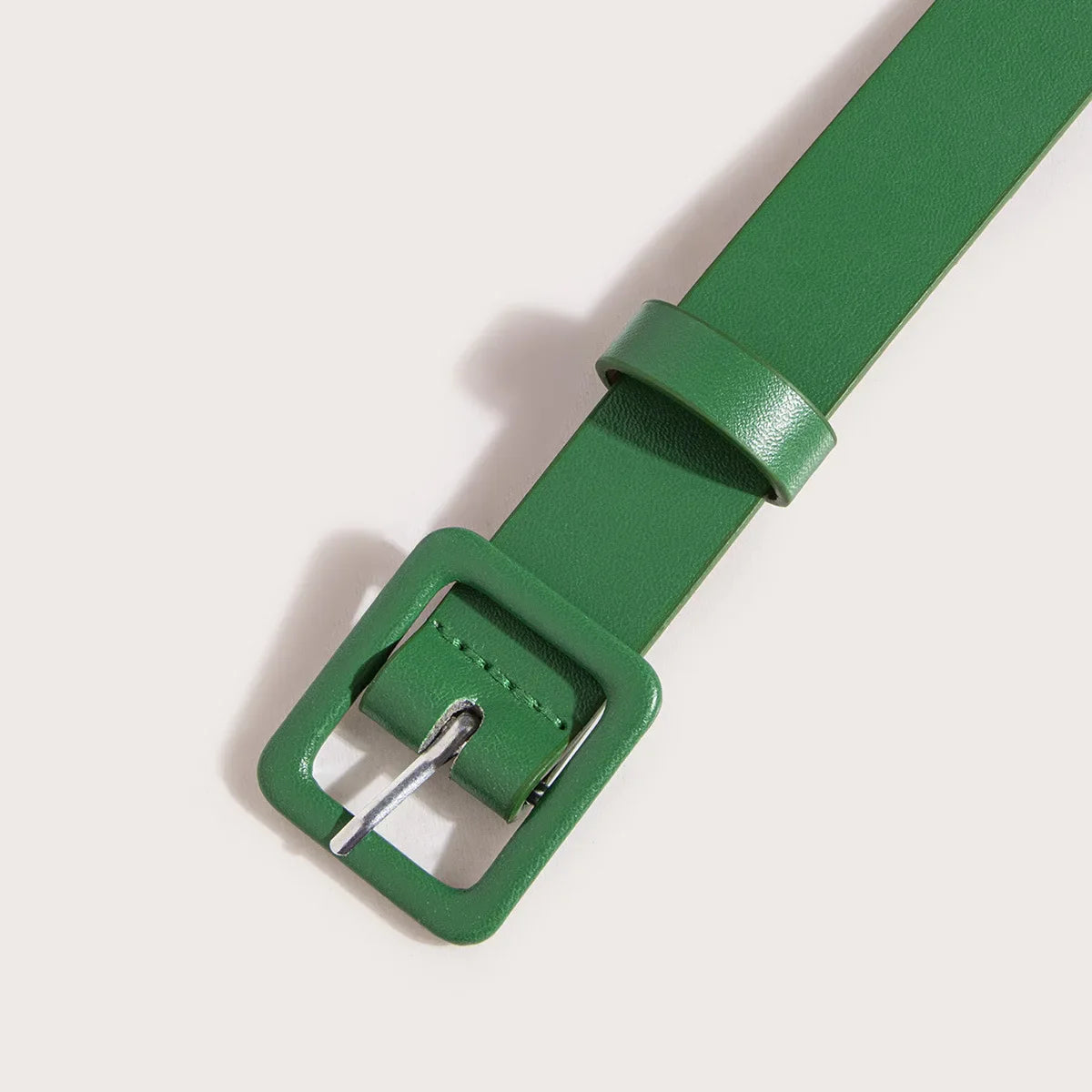 Women’s Square Buckle Belt PU Leather