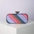 Women’s Straw Style Colorful Woven Clutch Bags - Purple / 23cm