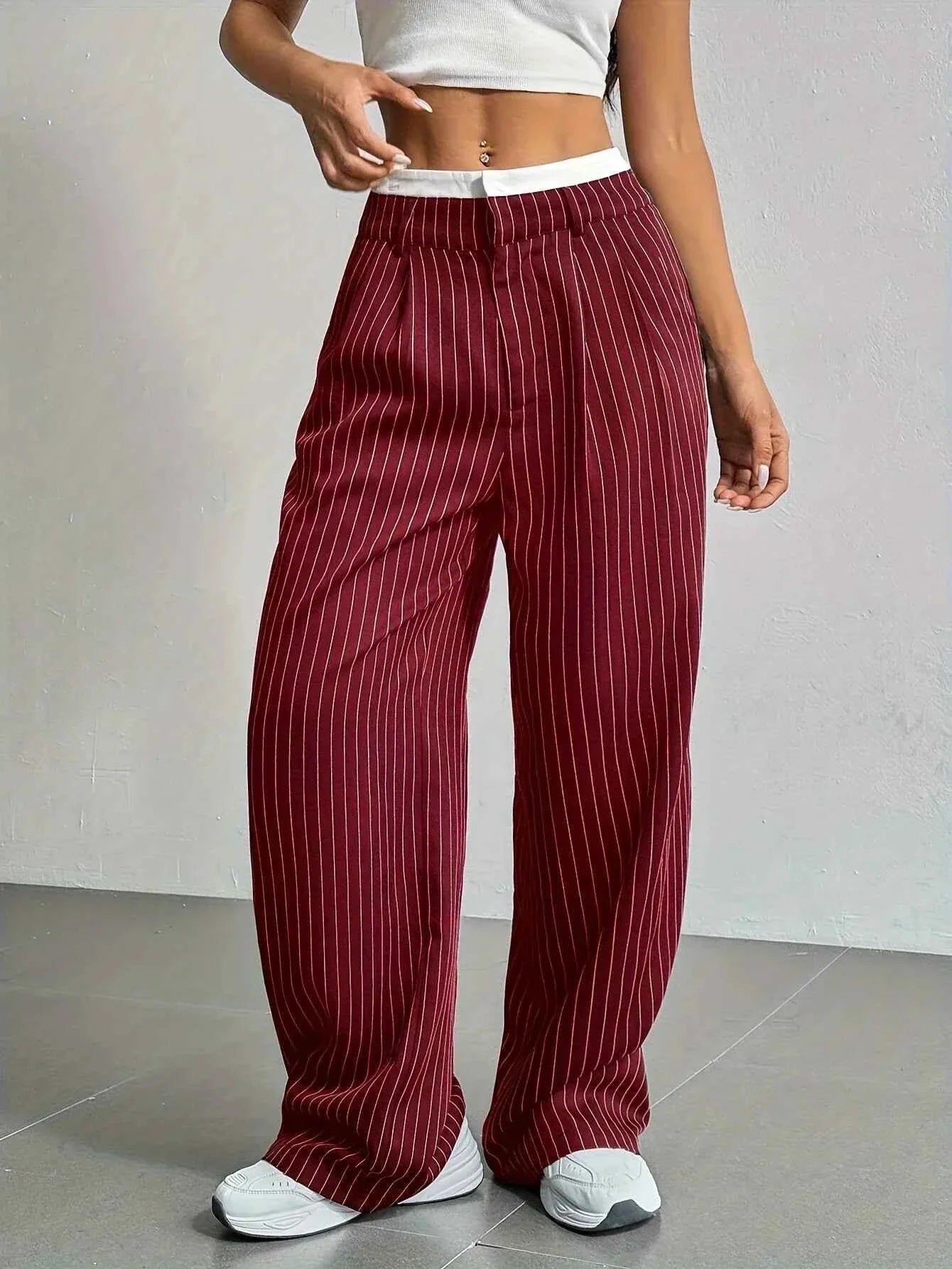 Women's Stripe Straight Pants