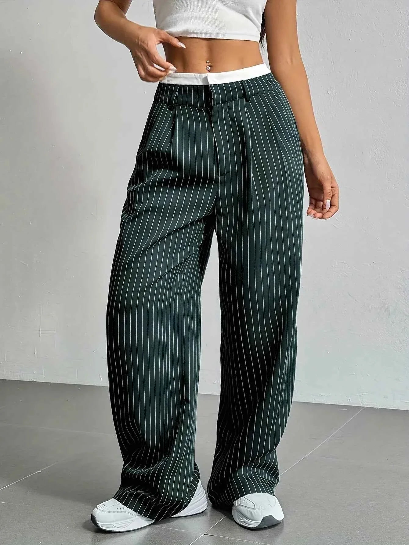 Women's Stripe Straight Pants
