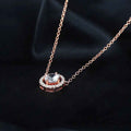 Women’s Stylish Round Zircon Pendant Clavicle Chain - electronic accessories