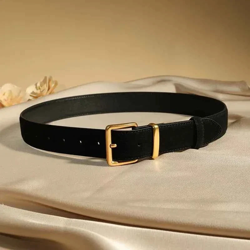 Women's Suede Cowhide Belts Genuine Leather