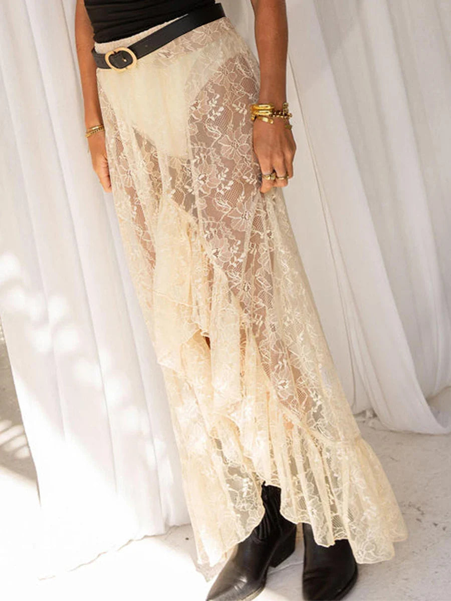Women’s Summer Lace Long Skirt