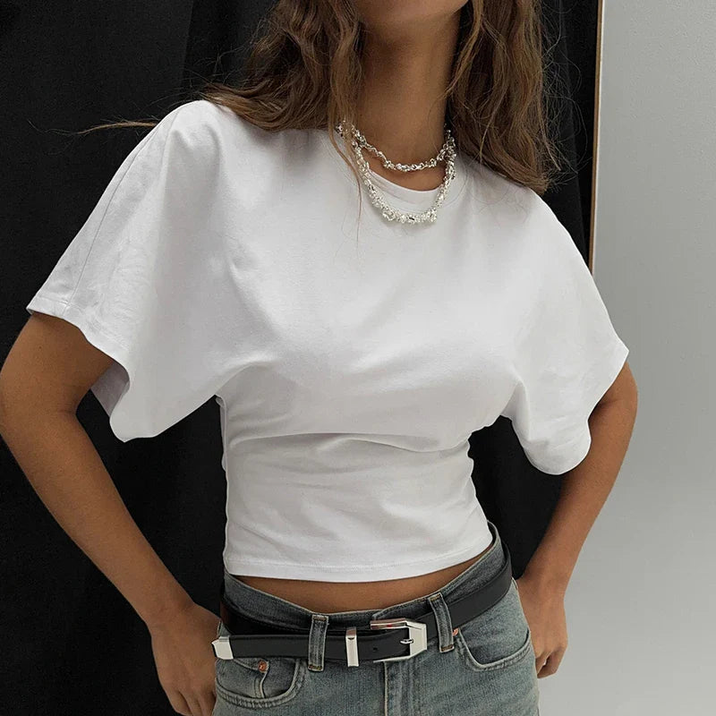 Women’S Summer Loose Short-Sleeved T-Shirt Top - White / M