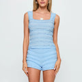 Women’s Tank Tops and Low Rise Shorts 2 Pcs Set - S
