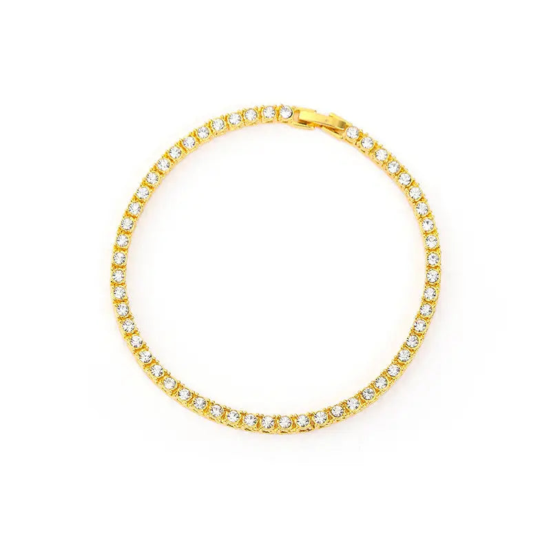 Women’s Tennis Bracelet Gem - 3mm7inch 18cm Gold - electronic accessories