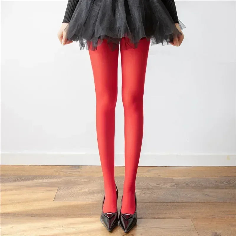 Women’s Tights Slim Stockings Pantyhose - red / One Size