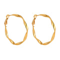 Women’s Titanium Steel Gold-plated All-match Ear Clip - ED0185 Gold - electronic accessories