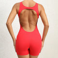 Women’s Tracksuit Yoga Set Backless Jumpsuits One Piece - red / L / CHINA