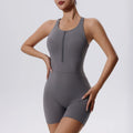 Women’s Tracksuit Yoga Set Jumpsuits One Piece - grey / M / CHINA