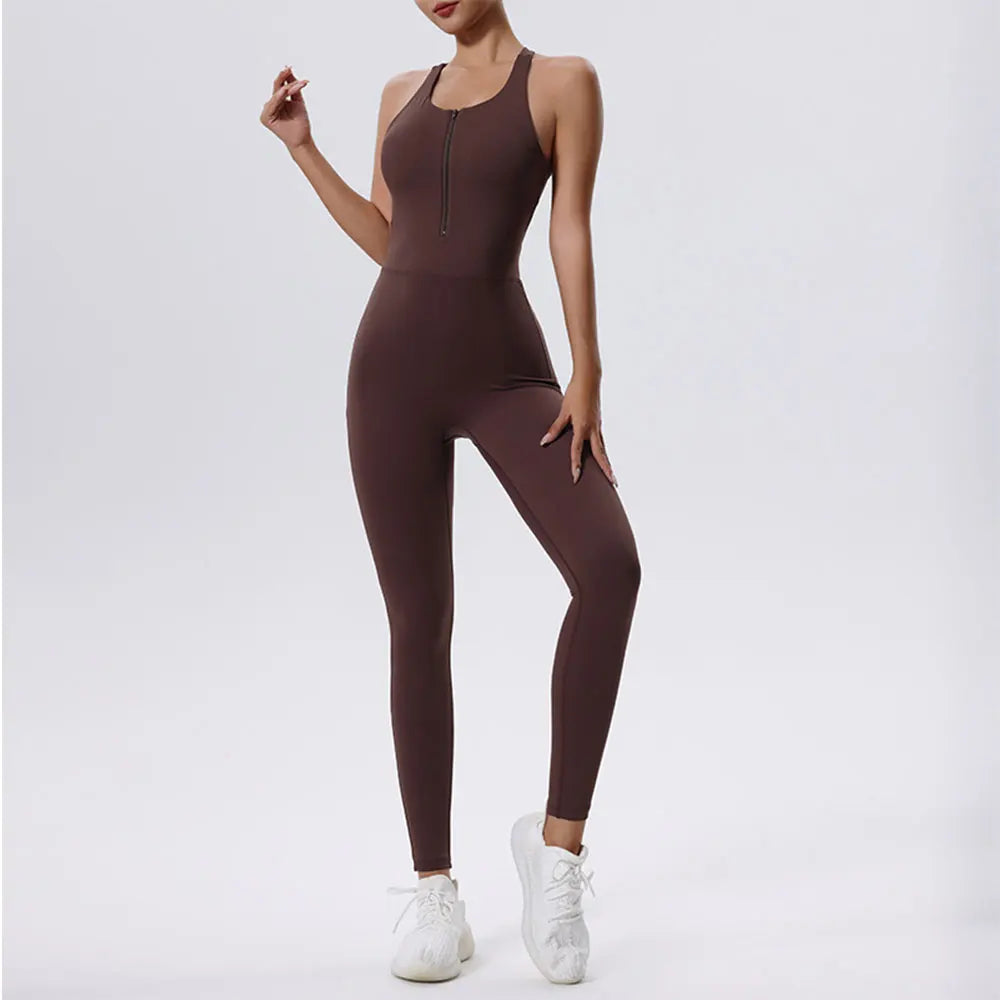 Women’s Tracksuit Yoga Set Zipper Jumpsuits