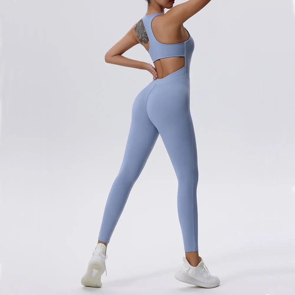 Women’s Tracksuit Yoga Set Zipper Jumpsuits