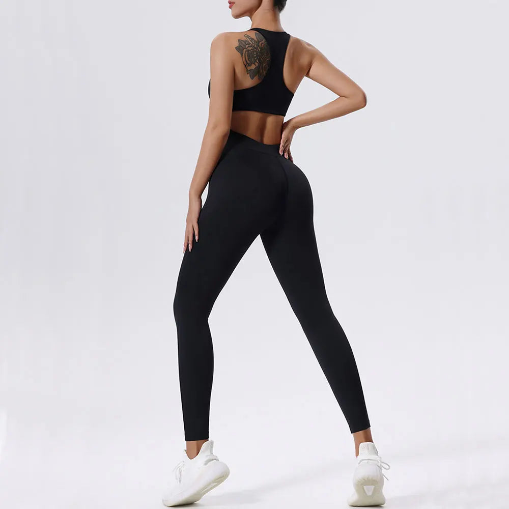 Women’s Tracksuit Yoga Set Zipper Jumpsuits